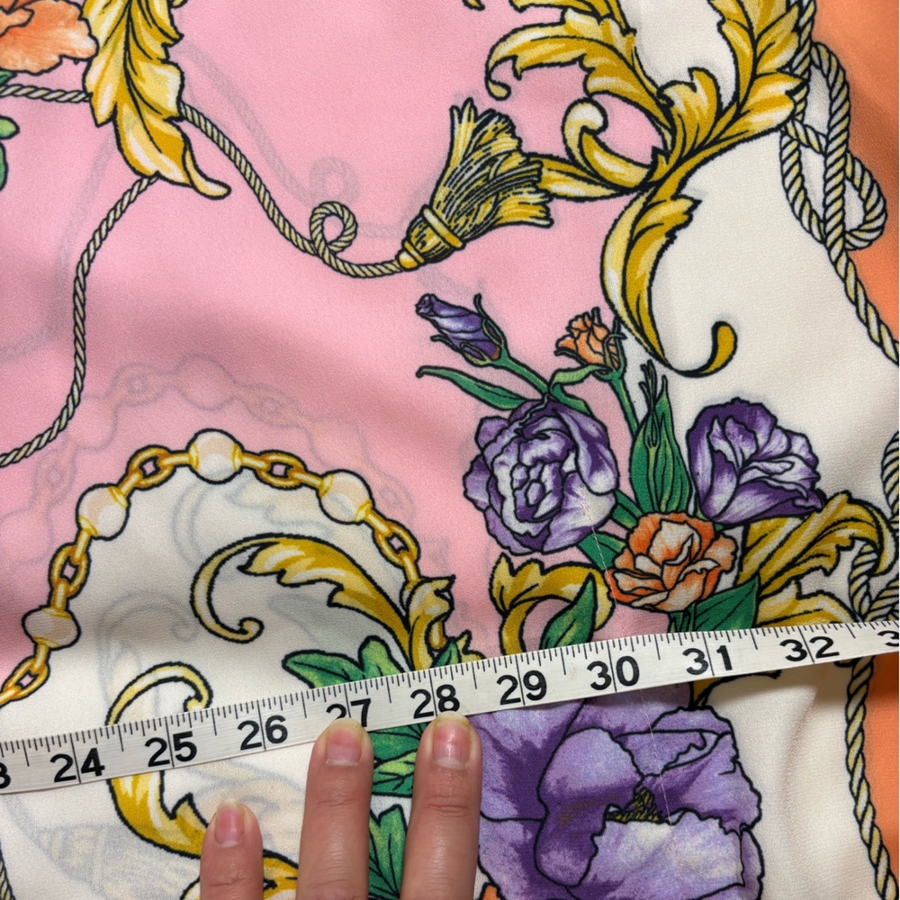 Belle by Kim Gravel Pink and Orange Floral Blouse - Picture 5 of 9